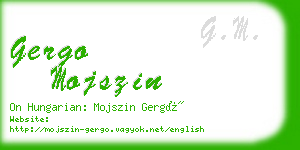 gergo mojszin business card